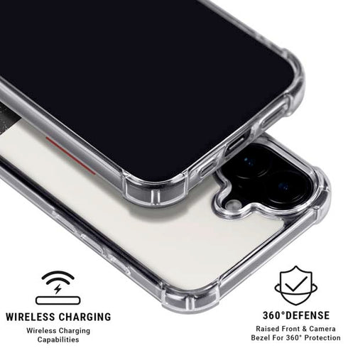 Disney Mickey Mouse Stacked Silhouette Split iPhone 16 Plus Clear Case
